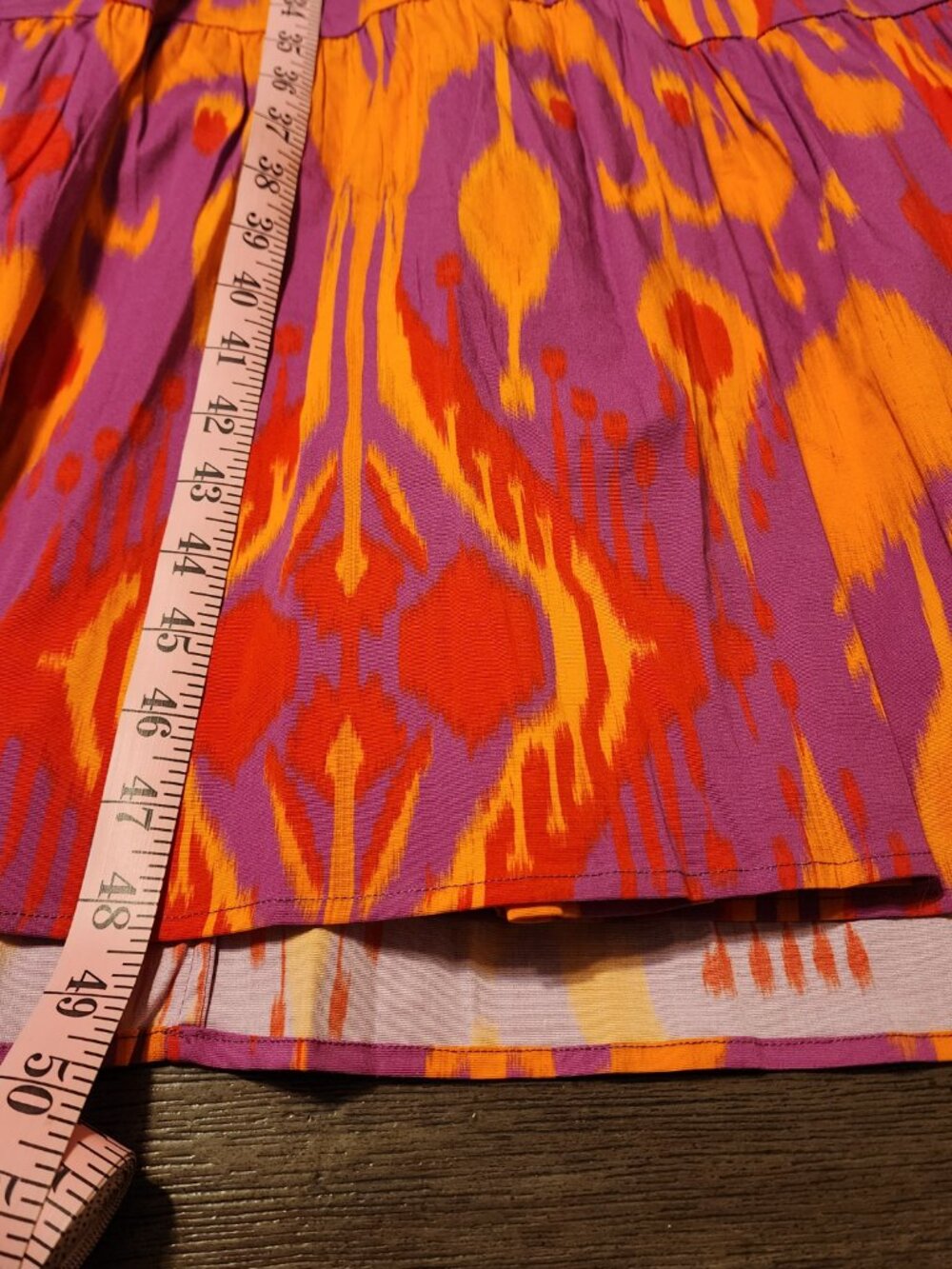 Sheridan French Kelly Maxi Dress L Sunset Ikat NWT Smocked Tiered Resort Wedding - Picture 4 of 11